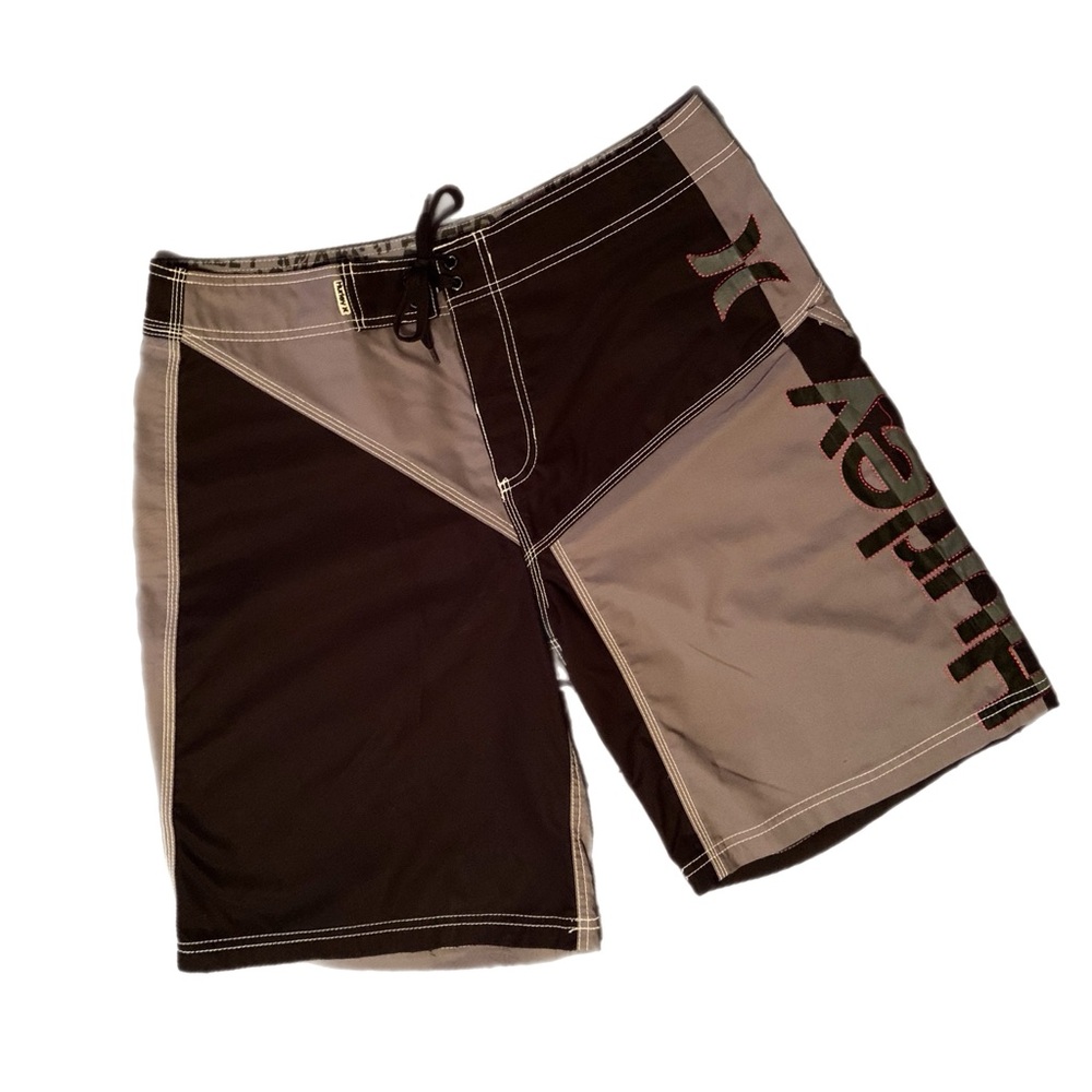 Hurley Men's Black and Gray Board Shorts